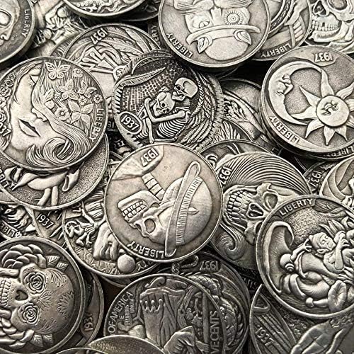 Реплика Възпоменателни Монети Сребърно Покритие Монета Американски Бъфало Покер Монета 1937 Колекция От Ръчно Изработени Сувенири,