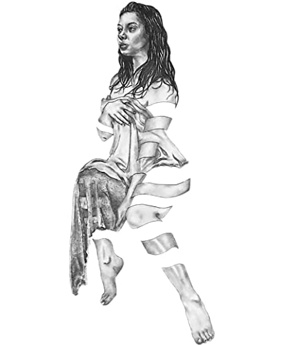 Фигура - Чака Миссланны - скица с молив - декорация на стените, оформяне женски