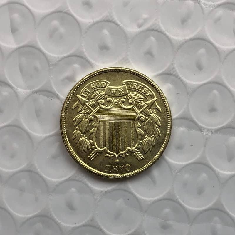 8 Различни Дати Американски 2-Сто Медни монети от месинг Старинни занаяти Чуждестранни Възпоменателни монети