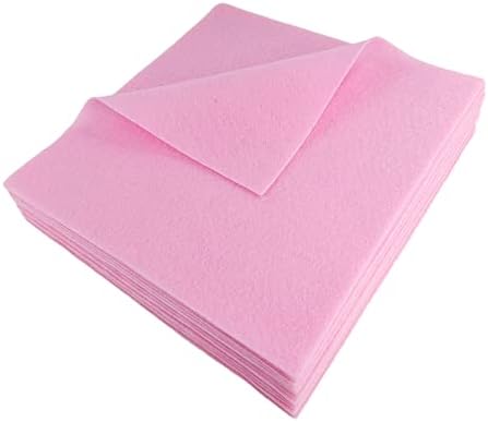 Мек розов Филц, Гъвкава Филцови тъкани за ръчно изработени играчки, Пухкава листове 12 x12 с дебелина 1,4 мм diy и шевни проекти