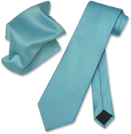 Vesuvio Наполи Монофонични ТЮРКОАЗ АКВАМАРИНОВЫЙ Вратовръзка-Носна Кърпа Мъжки Комплект от Вратовръзка на шията