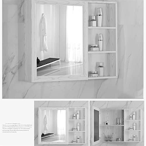 Огледален Шкаф RAZZUM Mirror, Космически Алуминиев Шкаф, Водоустойчив Шкаф за Баня, Стенен Шкаф за грим с рафт, монтиран на стената