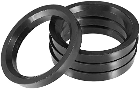 Универсални пръстени за центриране на автомобилни ступиц ACROPIX от 70,1 мм до 67,1 мм, Черно - Комплект от 4