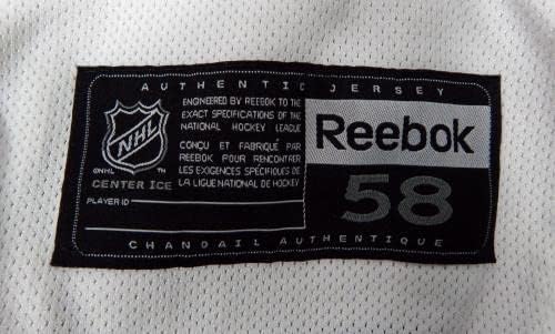 Ню Йорк Рейнджърс е Използвал За игра Бяла Обучение Фланелка Reebok 58 DP32420 - Използвани За игри Тениски НХЛ