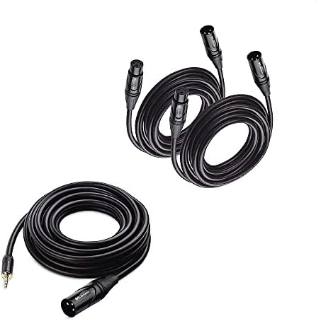Кабел има стойност: 2 комплекта микрофонных кабели премиум-клас от XLR до XLR 15 фута и 1 комплект (1/8 инча) от 3,5 мм до XLR кабел