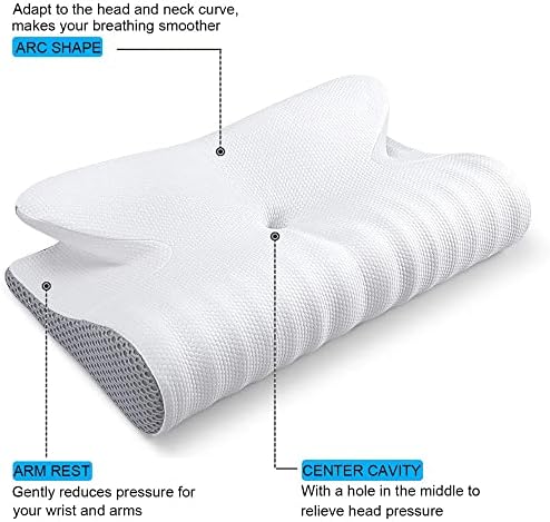 Ортопедична възглавница за легла с ефект на паметта, защита на врата, въздушна възглавница с ефект на паметта с бавен отскок във