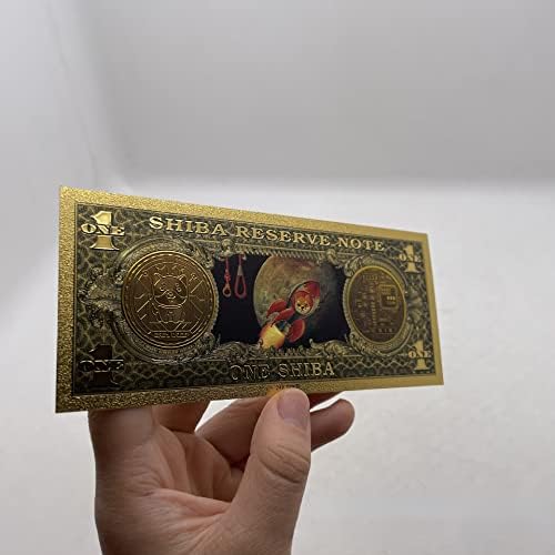 Нови 24-КАРАТОВО Злато Банкноти Shiba Dogecoin Долар Дож Скъпа Монета Куче Спомен, Събиране, Подаръци, Занаяти Монети с Колекционерска