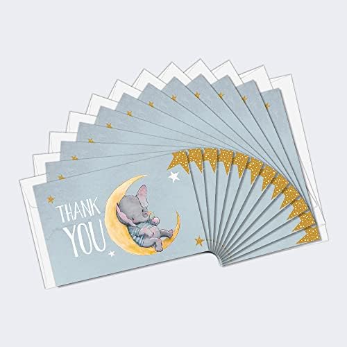 Поздравителни Картички без дърво, Благодарствени картички в Бели пликове за Съчувствие, Детски душ, Абитуриентски, 4x6 инча, Комплект