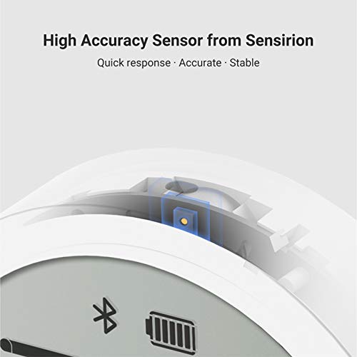 Qingping Цифров Bluetooth Термометър-Влагомер Lite, с прецизен Датчик за Швейцарско производство, Вграден Прецизен Датчик за температура