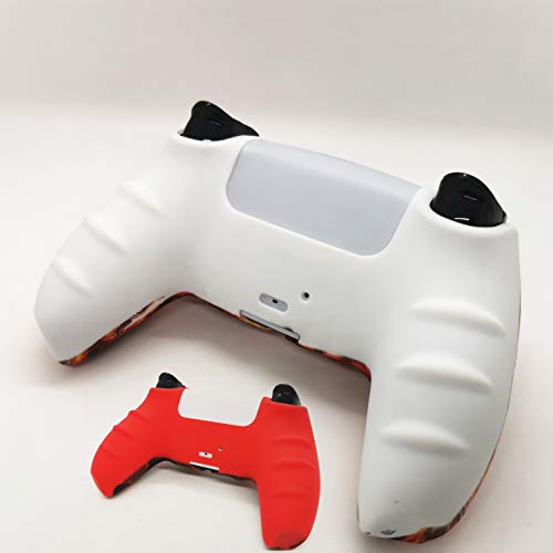 Силиконова Обвивка за контролер PS5 Dualsense, 2 елемента Здрав Калъф за Playstation 5 с 10шт Дръжки за джойстик с палеца (3)