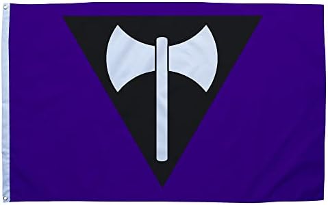 Флаг Xunny Lesbian Labrys (Axe) -Флаг на Гордостта на ЛГБТ-общността, за стая, Флаг гордост лесбийки Axe за стена