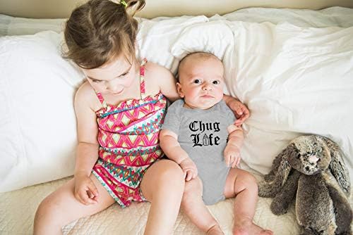 AW Fashions Chug Life - Пародийная Скъпа Нестандартен, Забавен Детски едно Парче Боди За новородени