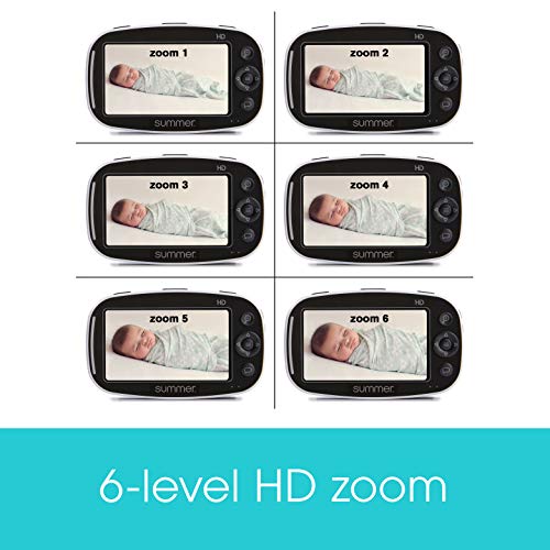 Видеоняня Summer Baby Pixel Zoom HD Duo 5.0 (2 камери) – Видеоняня с висока резолюция с по-ясни гледки през нощта, сигнали за границите