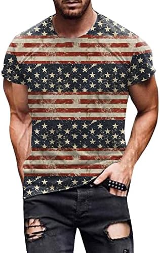 Тениски с Флага на сащ HSSDH за Мъже, Мъжки Ризи с Графично Изображение на Знамето на САЩ в Звездната Ивица, Патриотическая Тениска