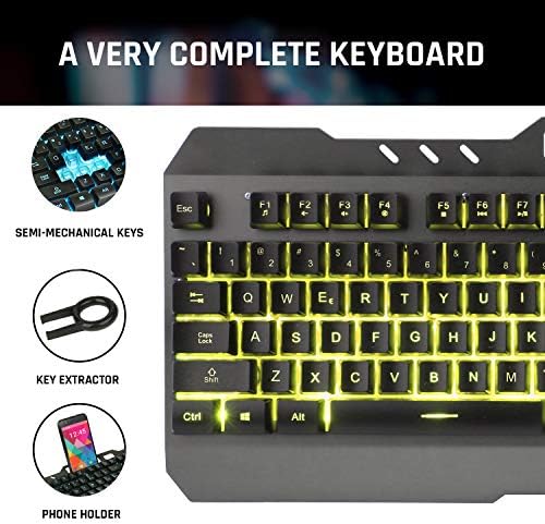 Детска клавиатура на BOJIDAR Светкавица Новата версия на 2022 г. + 7 Цвята led + Ергономична Механична клавиатура с метална рамка