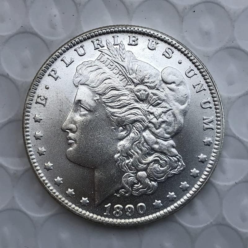 Американска Монета Морган Издание 1890 г., Сребърен Долар, Месинг със сребърно покритие Антикварни Чуждестранни Възпоменателни Монети, Ръчно изработени