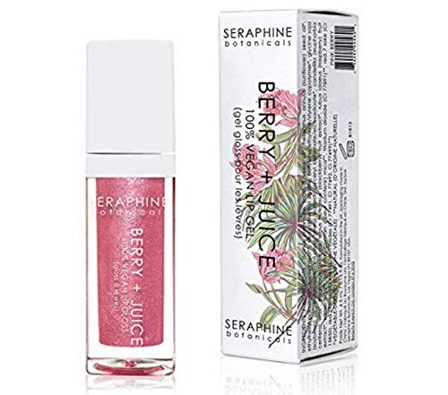 Seraphine Растителни Berry + Сок - Вегетариански Гел-Оцветени, Блясък за устни 0,20 течна унция (Розова бери)
