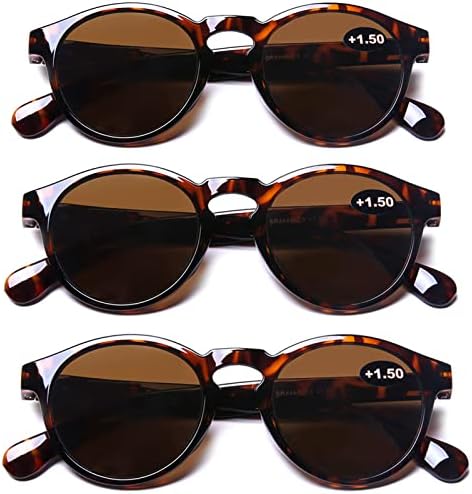 AQWANO 3 Опаковки Бифокальных Слънчеви очила за четене, за Жени, Мъже Улични Слънчеви Очила, Модерен Бифокални Очила с Пружинным