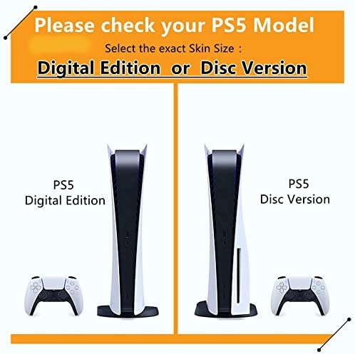 MOTOT FXCON за PS5 Skin Disc Edition & Digital Edition на Конзолата и контролера винил джоба, защитен от надраскване, съвместим