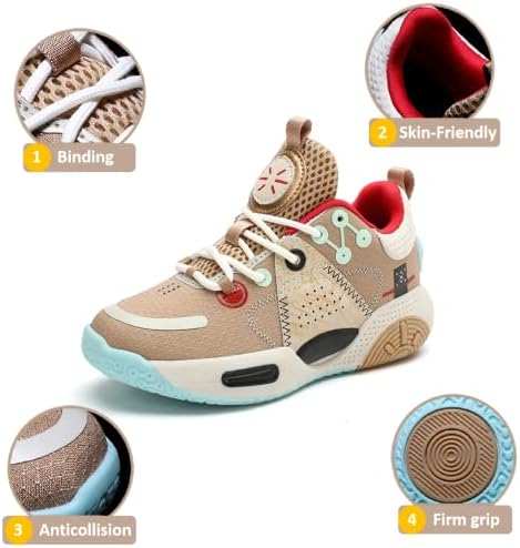 Страхотна детска баскетболни обувки Flyor За момчета и Момичета, Високи маратонки за бягане, Нескользящая Спортни обувки, обувки