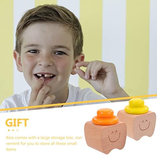 Healeved Фея Титуляр за Млечни Зъби Калъф 2 бр. Детска паста за Скоростна Дървена Кутия За съхранение на Зъбите Кутия За съхранение
