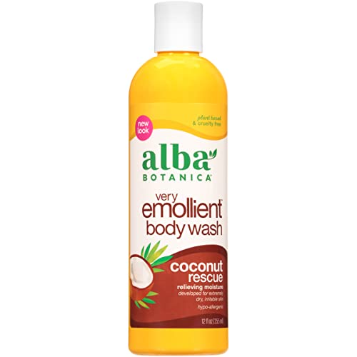 Alba Botanica Много Успокояващо средство и за измиване на тялото Coconut Rescue, 12 течни унции