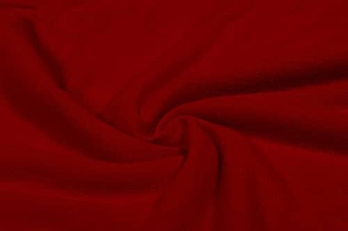 The Design Cart Червена Однотонная Трикотажная вълнена тъкан от Джърси за декоративно-приложни изкуства, занаяти, шевни и други