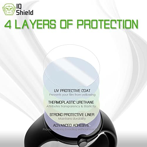 Защитно фолио за екрана IQ Shield, която е съвместима с Pixel Google Watch (6 опаковки), Антипузырьковая Прозрачен филм