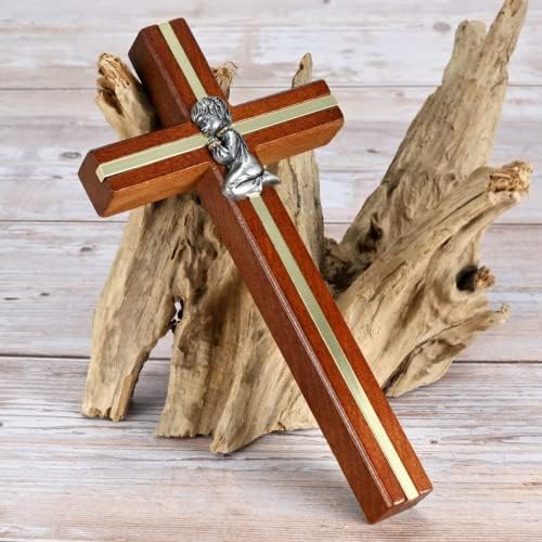 ACHIBANG Детски Стенен Кръстчета за Кръщенета, Подаръци за Момичета, Католически Дървени Кръстчета за Благословии Момичета на Кръщението
