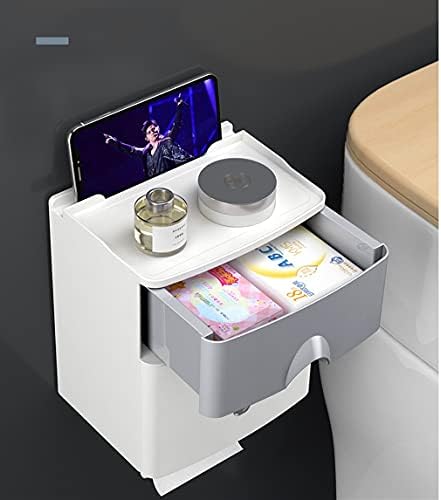 LLLY Многофункционален Държач за Тоалетна хартия Водоустойчива Кутия За съхранение на Тоалетни Кърпички Творческа Монтиране на стена