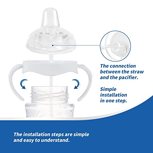 Комплект за ремонт на мека чучура Sippy Cup за бебешко шише Philips Avent Natural, дръжки за шишета и утяжеленной сламки (2 опаковки)