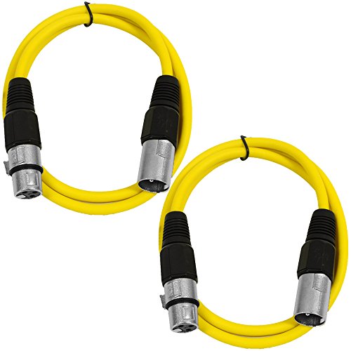 Сеизмичен аудиосигнал - SAXLX-2 -2 комплект 2-инчов свързващи кабели XLR за мъже и XLR за жени - Балансирано 2-подножието свързващ