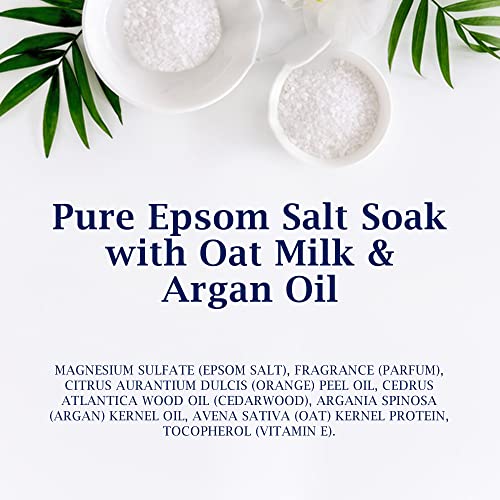 Английска сол Dr Teal's Pure, Успокояваща с Овесена мляко и аргановым масло, 3 кг (пакет може да варира)