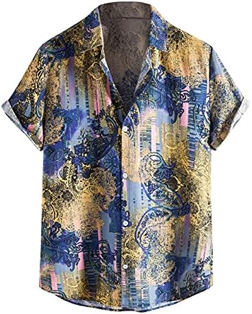 NEARTIME Хавайски Ризи Aloha за Мъже, Цветя, Тропически Плажни Ризи с Къс Ръкав, Ежедневни Блузи Копчета