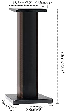 MAYQMAY Дървени Стойки за високоговорители 27,56 инча (70 см), 1 чифт, Подложки за домашно кино, една етажерка с подкрепата на Hi-Fi