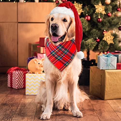 Malier 2 опаковки, Кърпа за кучета, Коледен Класически Кариран Шал за Домашни Любимци, Триъгълни Престилки, Определени Шалове, Аксесоари