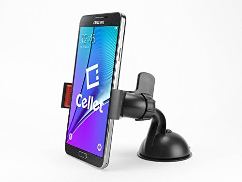 Кола за телефон с клип на арматурното табло и предното стъкло Cellet, Съвместим с iPhone 14 Pro Max Plus 13 12 11 Samsung Galaxy