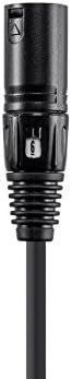 Микрофон кабел Monoprice 114554 серия Shrike XLR с бърза идентичността - 25', Черен