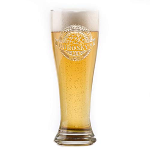Чаша за крафтового бира с надпис от хмел (комплект от 4 чаши)