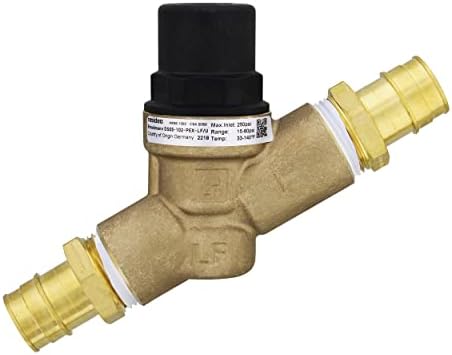Клапан на Регулатора на налягането на водата Resideo - 1in DN25 Pex Crimp 0-250PSI Предпазен Клапан за жилищни и търговски помещения