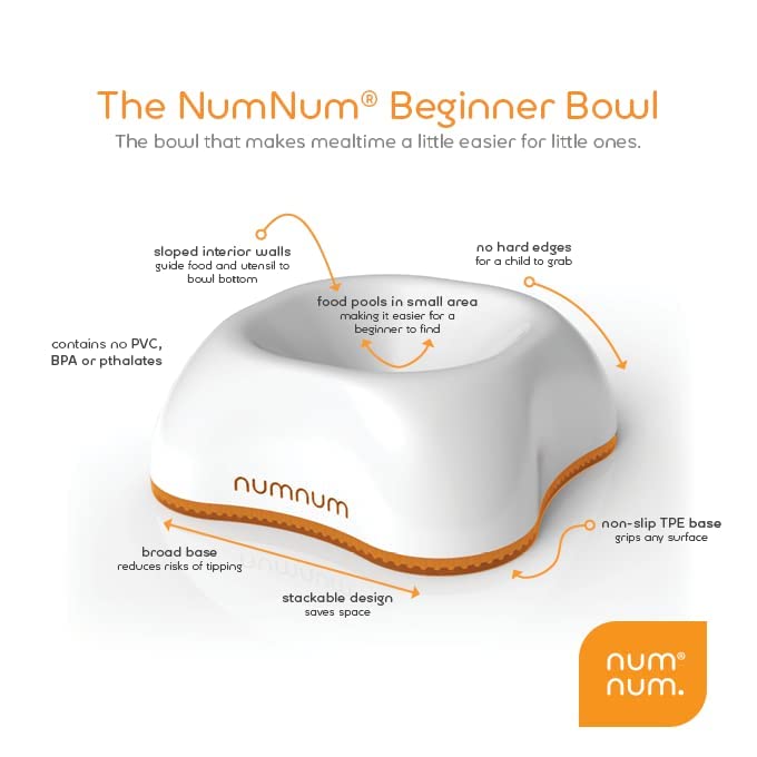 Стартов комплект NumNum | Детска купа и набор от лъжички (етап 1 + етап 2) | Силиконови аксесоари За хранене на бебета, Без бисфенол