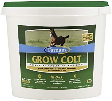 Farnam Grow Colt Добавка за растеж и развитие, подкрепа на нормален, последователен растеж в първите години от живота на конче,