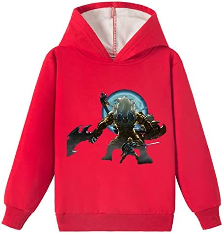 Детски мек вълнен плат Пуловер с дълги ръкави Jotolan, Hoody The Legend of Zelda, Лека Hoody с качулка за Момчета