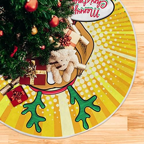 Декорация на Поли Коледна Елха ALAZA, едно Малко Бижу под формата на Мини-Полите на коледната Елха 35,4 Инча с Забавен Хубав Удивленным