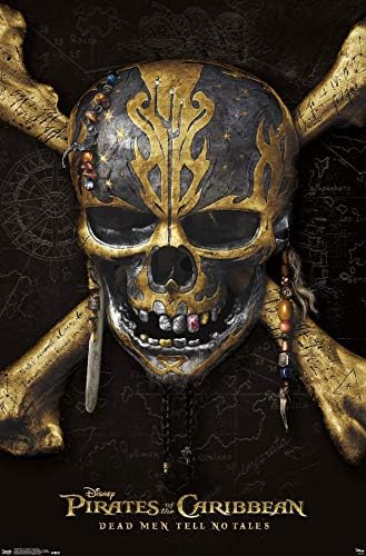 Trends International Disney Pirates: DMTNT - Стенен Плакат с череп и кръстосани кости, 22,375 x 34, версия без рамка