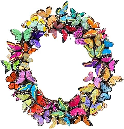 Зима за Входната врата Отвън Не е Коледа Красиви Пеперуди за Пролетния Декор Врати Градина Декоративни Пеперуди, Венец Краче за