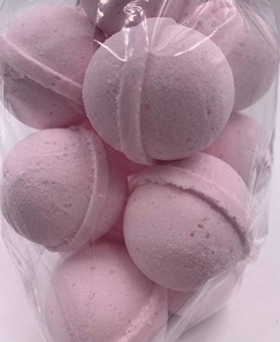 Бомбочка за баня SpaPure Pink Sugar - 14 ультраувлажняющих топки за вана с масло от шеа (12 унции)...чудесно за суха кожа (Пинк