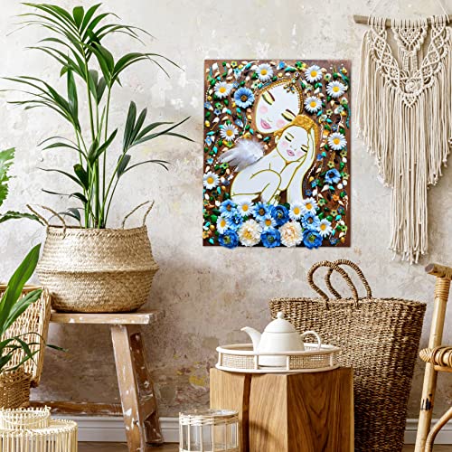 Картина от ръчно изработени платно изобразително изкуство акрилни картини Декор кокетки естетически бохемски интериор на стените