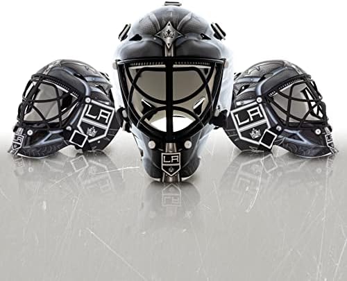 Маска вратаря Franklin Sports с логото на отбора в НХЛ мини-хокей на лед в Калъф - са подбрани Маска Вратаря на Официални брандирани