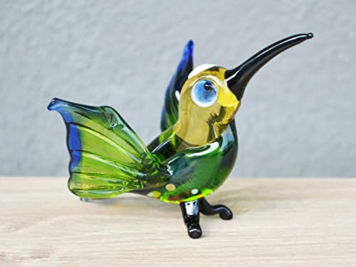 Стъклени Фигурки на птици Колибри са подбрани Животното Фигурка на Колибри от Стъкло Подарък Колекция от Скулптури Миниатюрни Птици